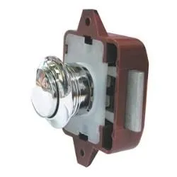 Serrure à poussoir laiton chromé