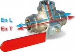 Vanne 3 voies PN40 (L) Ø1/2''