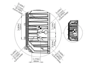 PROJECTEUR LED SLX D  500W, 24V, FAISCEAU 6°