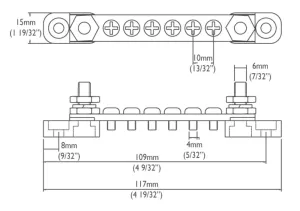 Barrette 6 fiches 100A