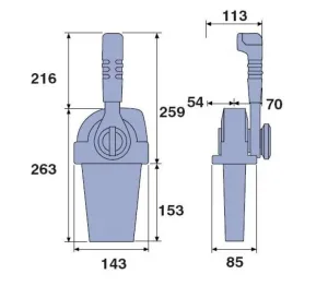 Boitier de commande pupitre mono-fonction