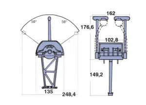 Boitier de commande pupitre mono-fonction Kobelt