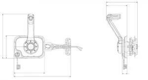 Boîtier latéral encastré bi-fonction gaz/inverseur