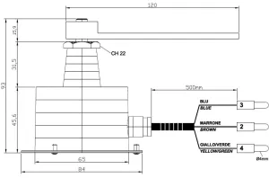 Capteur d'angle de barre San Giorgio 0-1kΩ