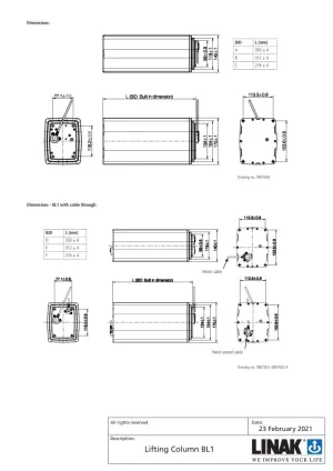 Colonne électrique 24VDC pour siège ou pied de table