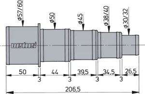Connecteur universel pour eau froide Ø32 à 59mm