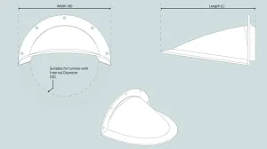 Déflecteur tunnel de poupe 185 mm