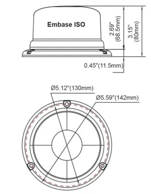 Feu flash LEDs B16 R65 FEU FLASH 8 Leds Ambre 12/24 ISO