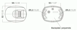 FEU LED SERIE 34 POUPE BLANC 135° 12-24V