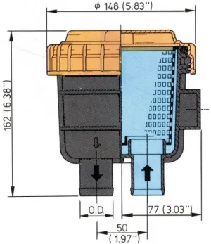 Filtre eau PVC Ø1/2