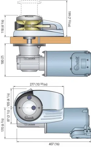Guindeau vertical Dylan 12V 1700W sans poupée 10mm