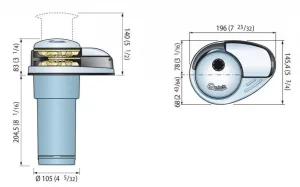 Guindeau vertical Prince 12V 500W 6mm
