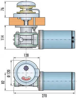 Guindeau vertical Rider 12V 500W avec poupée 6mm