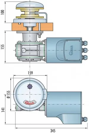 Guindeau vertical Rider 12V 700W avec poupée 10mm
