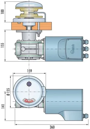 Guindeau vertical Rider 24V 1000W avec poupée 8mm
