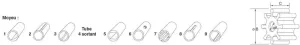 Impulseur néoprène 12 pâles Jabsco 13554-0001