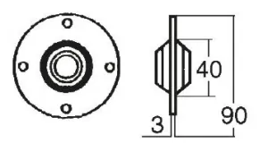 Kit de fixation passe-cloison