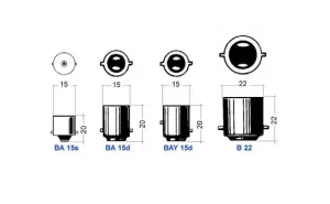 Lampe BA15s 12 V 5 W