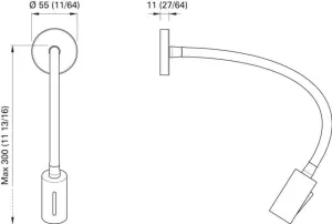 Liseuse LED orientable AUDREY 10-30V sans habillage