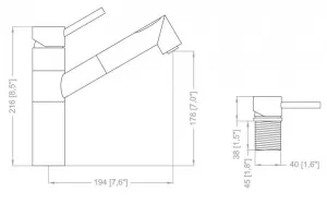 Mitigeur évier orientable + douchette