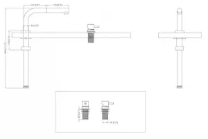 Mitigeur rétractable avec douchette