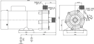 Pompe à entrainement magnétique 390W