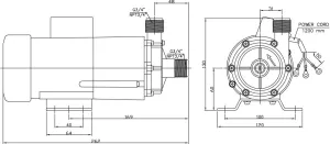 Pompe à entrainement magnétique 90W