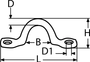 Pontet en inox 304 entre-axe 31mm