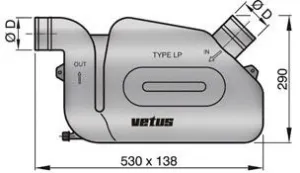 Pot d'échappement Ø50 pour grande longueur