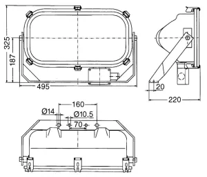 Projecteur de pont 1000W/240V IP67