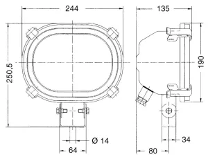 Projecteur de pont 24V OU 220V 200W MAX