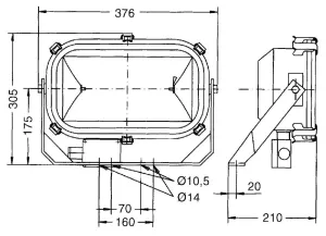 Projecteur de pont 500W/240V IP67