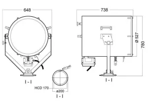PROJECTEUR DE RECHERCHE SH 510 SUEZ 230V 2000W