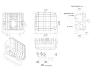 PROJECTEUR LED RLX C FL 80W100-277VAC MB40IP66/67