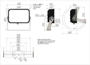 PROJECTEUR LED RLX D FL 240W100-277V SB20 IP66/67