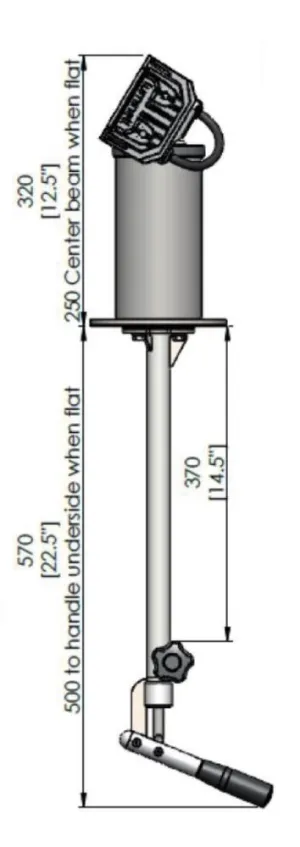 PROJECTEUR LED SL B 80W 2x3,5° - VERSION BRAS LONG / TUBE COURT