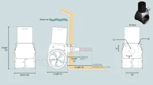 Propulseur externe poupe SX50/140 50kg 12V