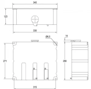 Réservoir lave-glace 8L + 2 pompes 24V