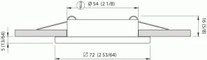 Spot LED carré 72mm Edwin Nice 10-30V Blanc naturel