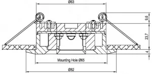 Spot satiné 3 POWERLED - 10-30V -  Ø 82mm - IP67