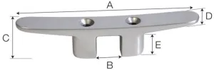 Taquet de pont aluminium percé L=330mm