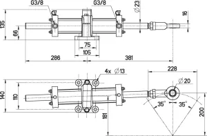 Vérin hydraulique acier VHM 45-228