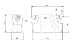 WATERLOCK D=60/80 mm 15L